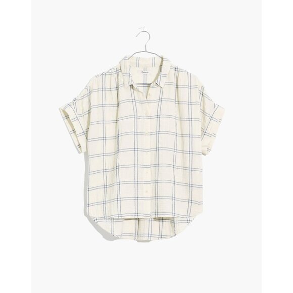 Madewell Lightspun Hilltop Shirt in Windowpane - Picture 2 of 11